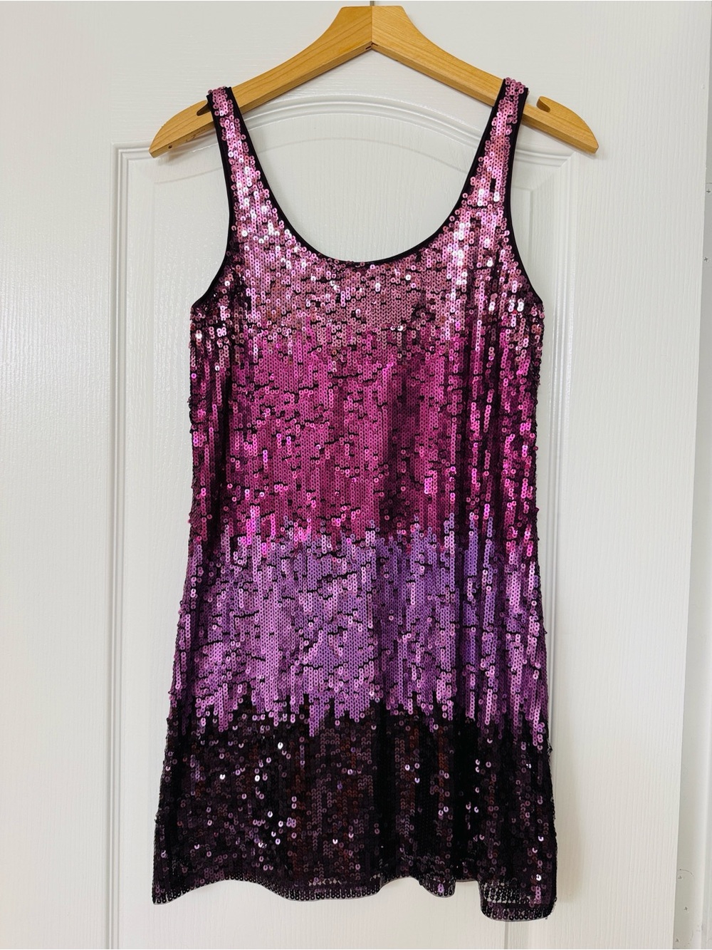 Express • Purple Sequin Mini Dress Ombre Party Cocktail Holiday